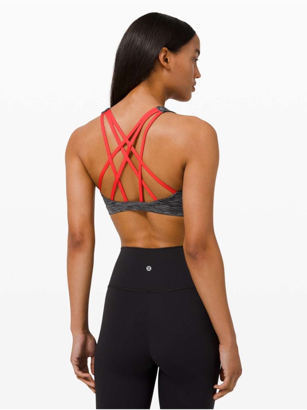 Lululemon Free To Be Serene Bra Size 14 Strappy Back Pink Punch C/D Cup - Picture 10 of 15